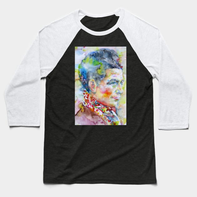 SIMONE DE BEAUVOIR - watercolor portrait Baseball T-Shirt by lautir